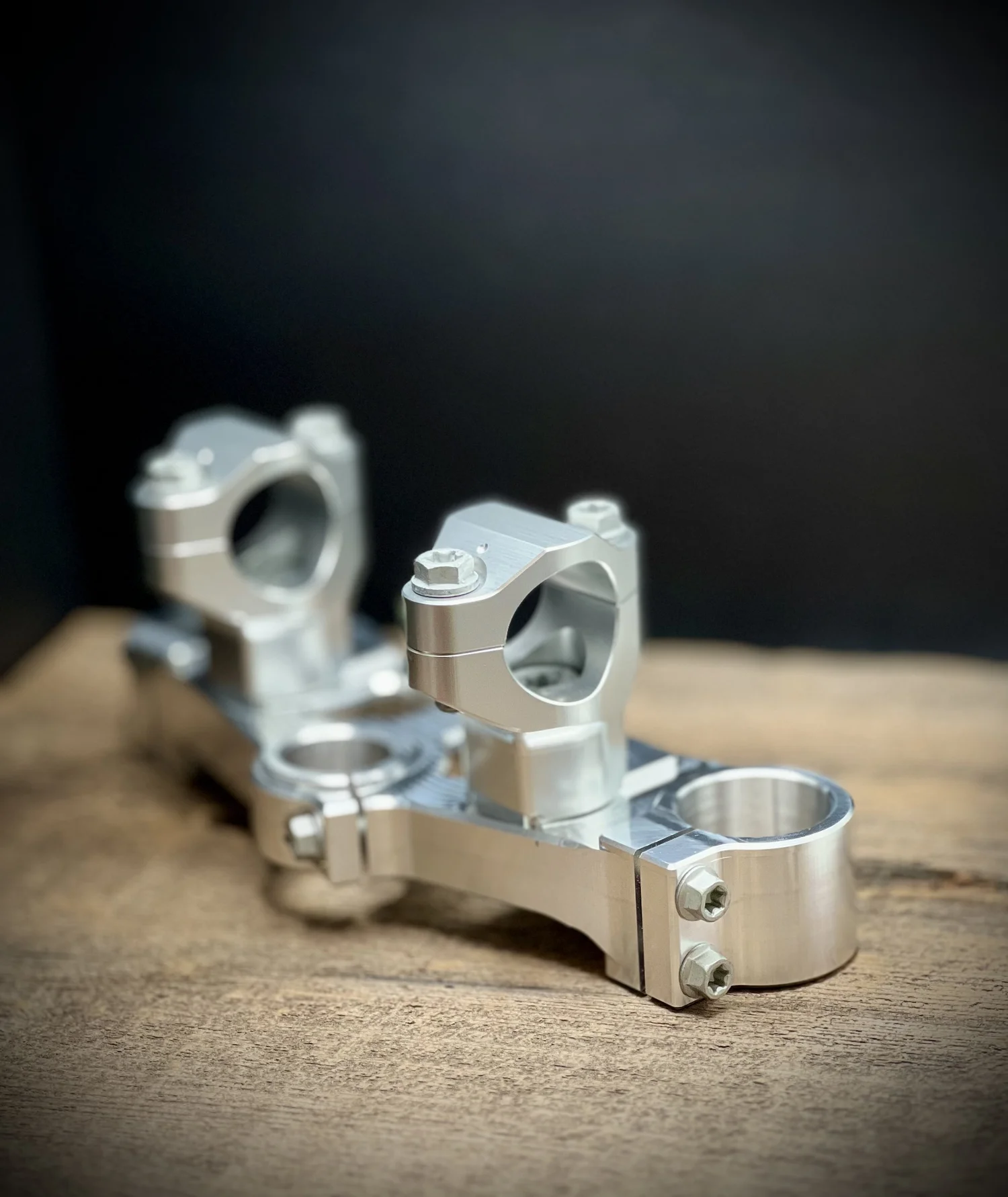 TY 175 Triple Clamp with Bar Mount — Six Mile Industries Trials Parts